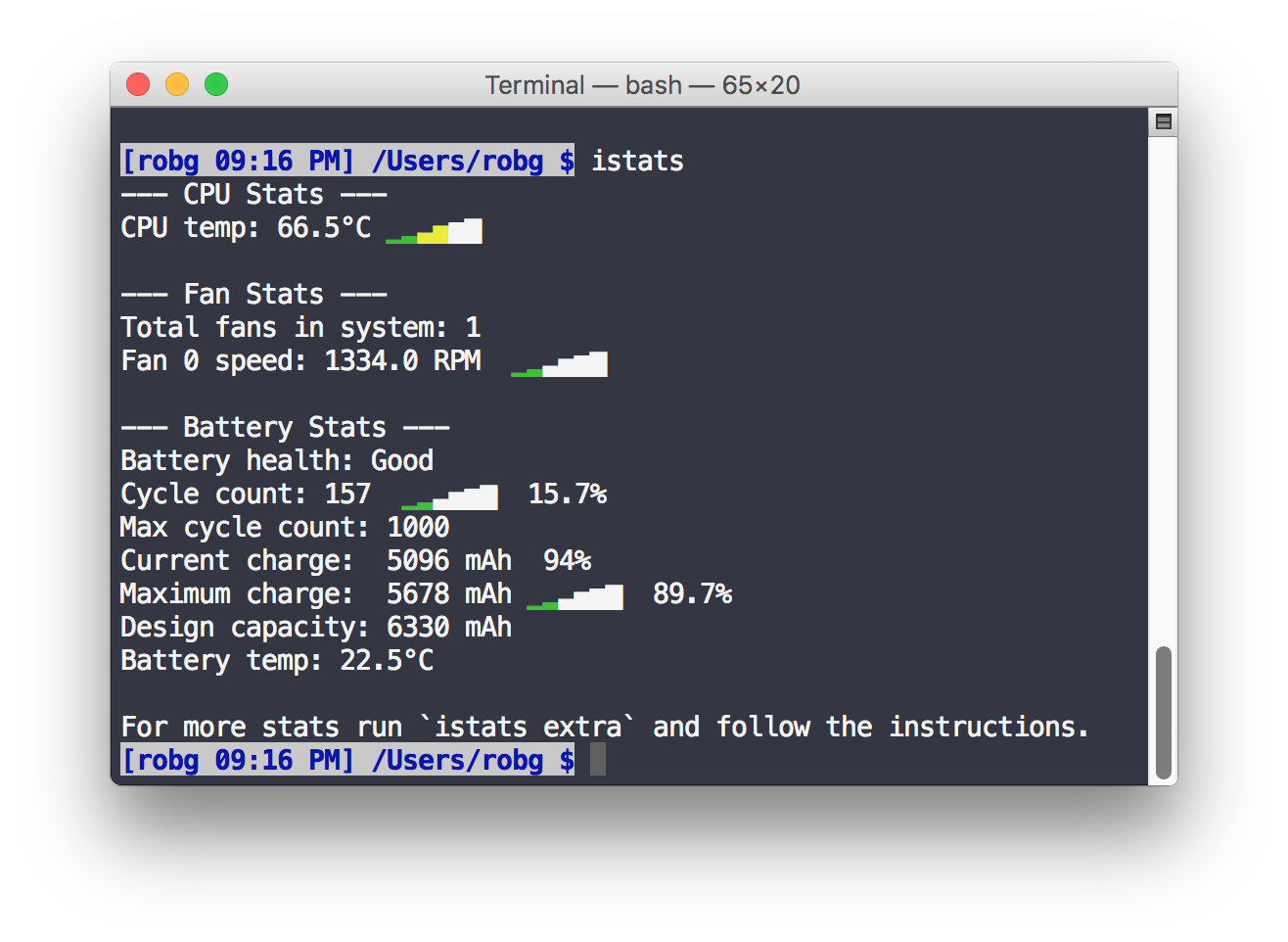 brew install istats