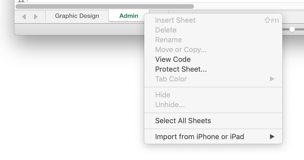 vba editor greyed out in excel for mac