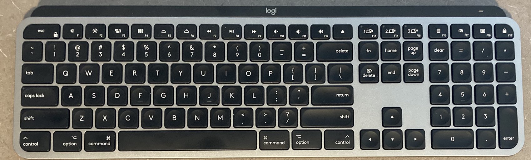 logitech keyboard on mac control key