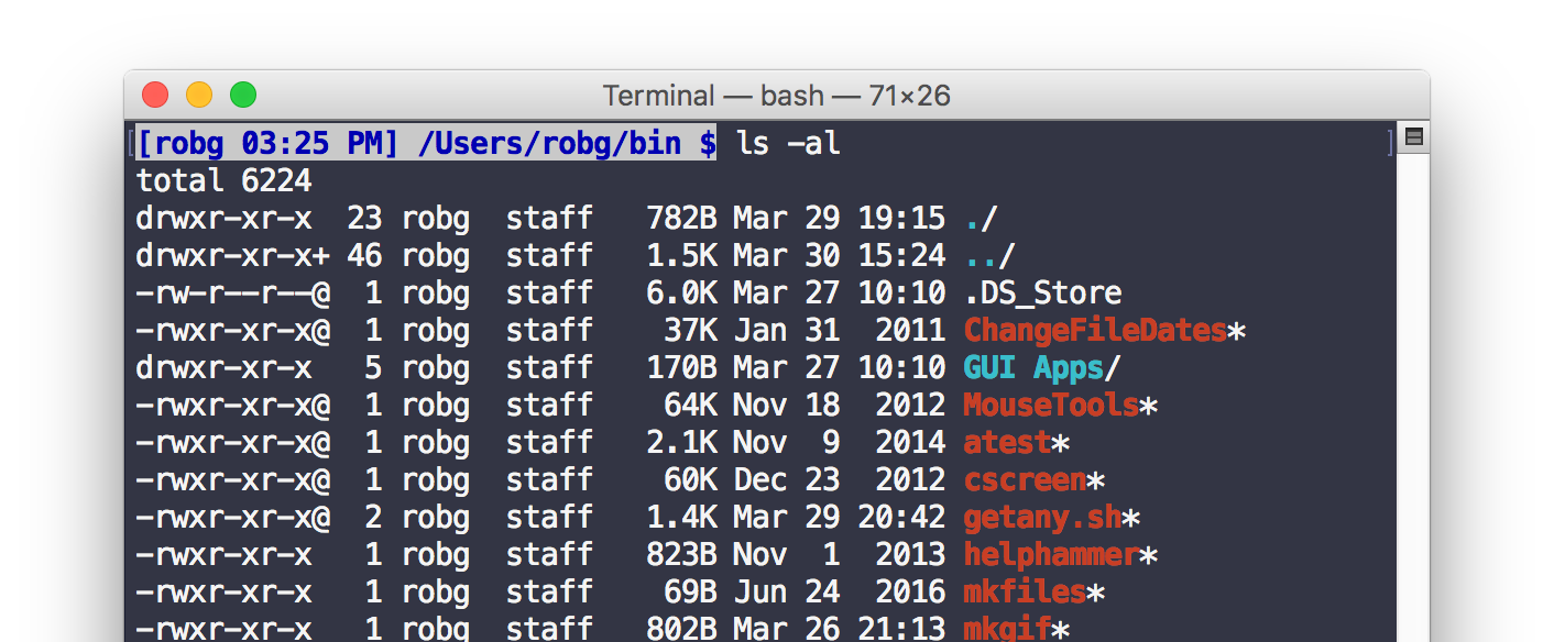 i live Pil Lav aftensmad Color and 'human readable' file sizes in Terminal | The Robservatory